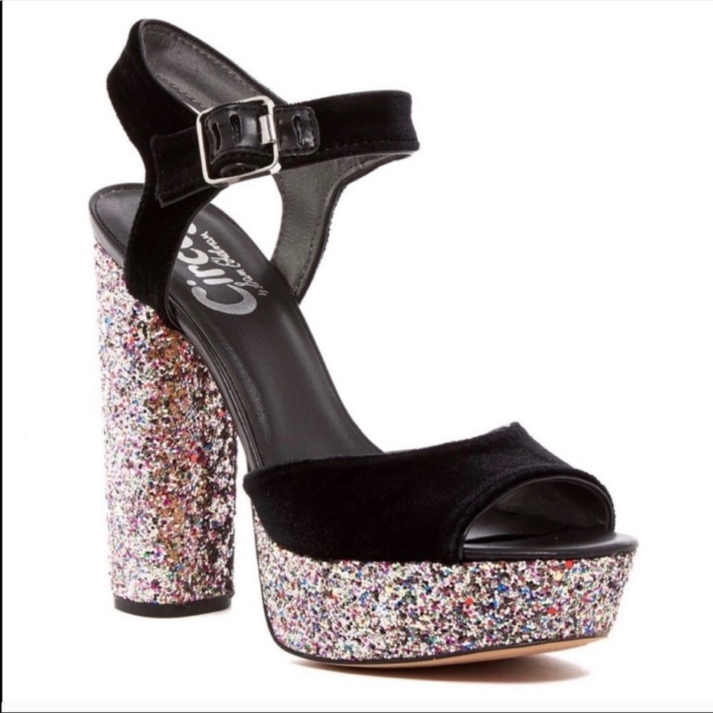 Circus by Sam Edelman velvet chunky heel sandal